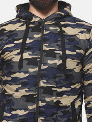 Men Multicoloured Camouflage Printed Padded Jacket